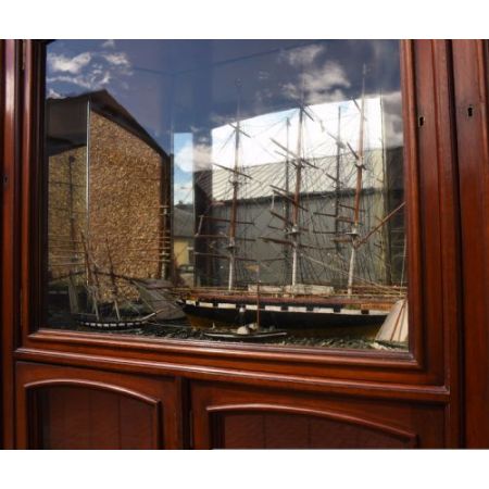 Viktorianischer Bücherschrank Massivholz antik ca 1880