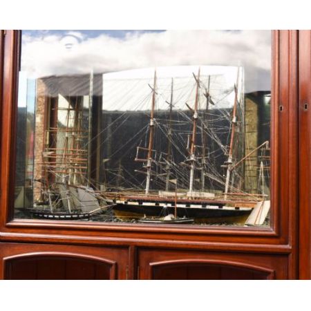 Viktorianischer Bücherschrank Massivholz antik ca 1880