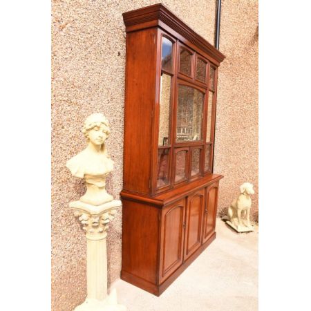 Viktorianischer Bücherschrank Massivholz antik ca 1880