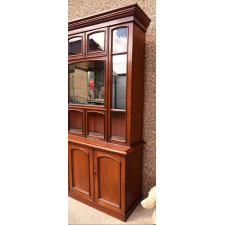 Viktorianischer Bücherschrank Massivholz antik ca 1880