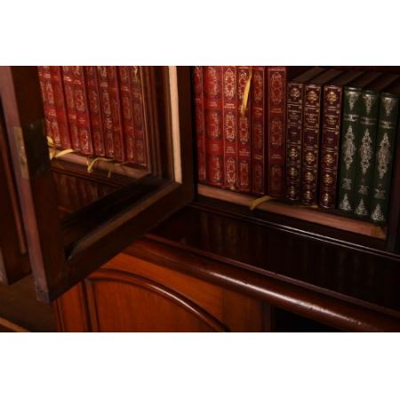 Viktorianischer Bücherschrank Massivholz antik ca 1880