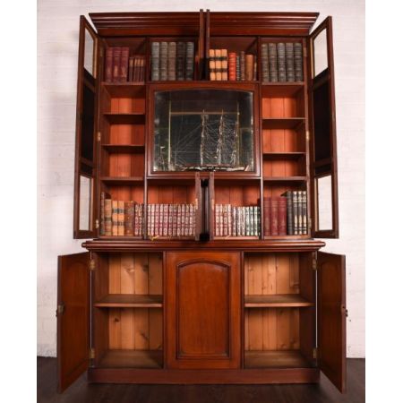 Viktorianischer Bücherschrank Massivholz antik ca 1880