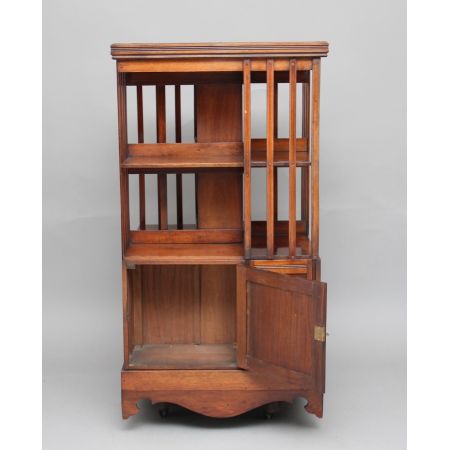 Nussbaum Revolving Bookcase Massivholz antik ca 19.Jahrhundert