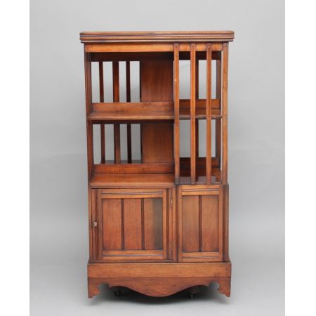 Nussbaum Revolving Bookcase Massivholz antik ca 19.Jahrhundert