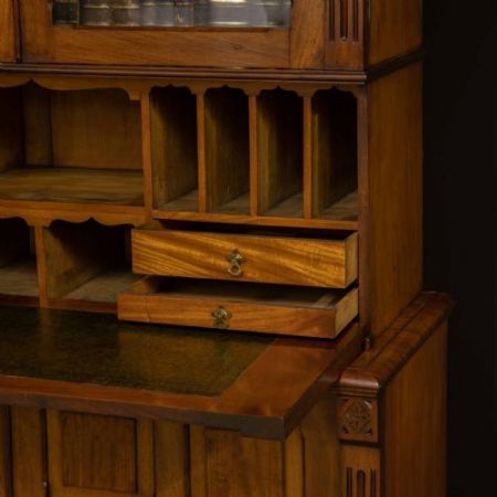 Viktorianischer Mahagoni Sekretär Massivholz antik ca 1892