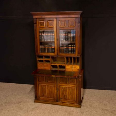 Viktorianischer Mahagoni Sekretär Massivholz antik ca 1892