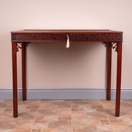 Antike edwardianische Vitrine / Bijouterie / Display Table aus Mahagoni, ca 1890