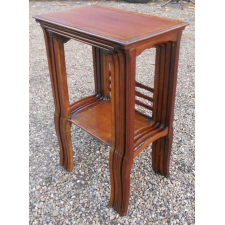 Edwardianisches Mahagoni Tisch Set Massivholz antik ca 1900