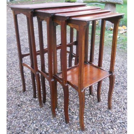 Edwardianisches Mahagoni Tisch Set Massivholz antik ca 1900