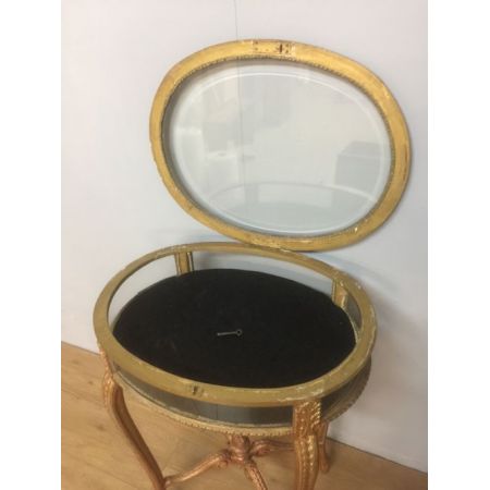 Kleine Vitrine Massivholz antik ca 19. Jahrhundert