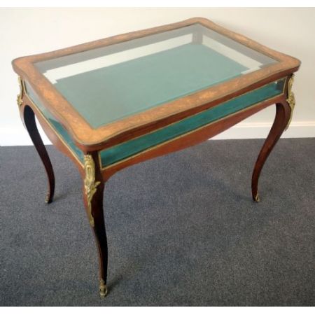 Palisander Vitrinen Tisch Massivholz antik ca 19. Jahrhundert