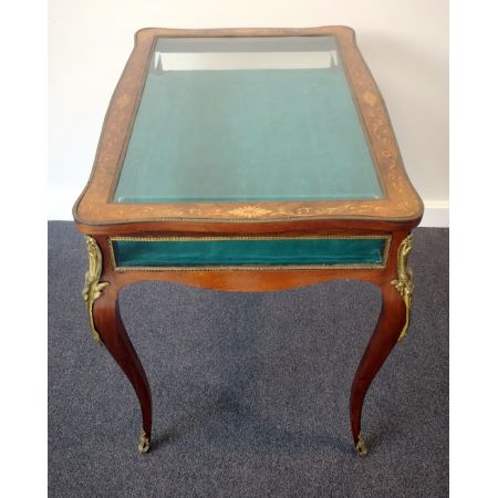 Palisander Vitrinen Tisch Massivholz antik ca 19. Jahrhundert