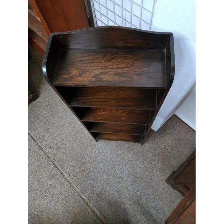 Schmaler Eichen Jim-Bücherschrank antik ca 1920