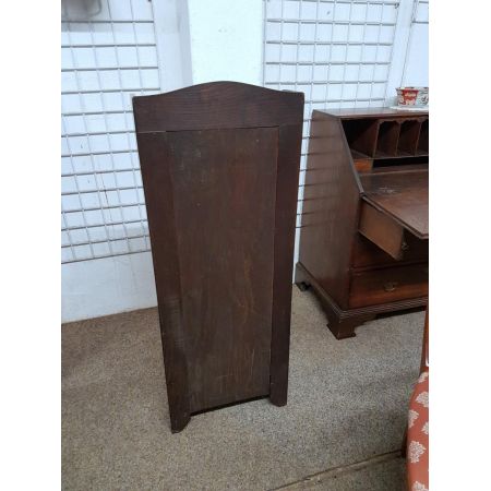 Schmaler Eichen Jim-Bücherschrank antik ca 1920