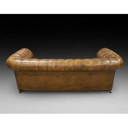 viktorianisches Chesterfield Ledersofa