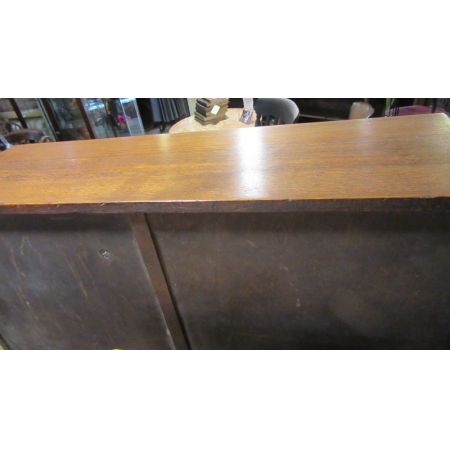 antikes Bücherregal aus heller Eiche