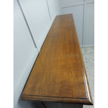 offenes Bücherregal aus edwardianischer Eiche original antik 