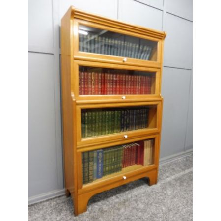 antikes edwardianisches 4 Ebenen Lawyers  Bücherregal