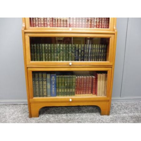 antikes edwardianisches 4 Ebenen Lawyers  Bücherregal