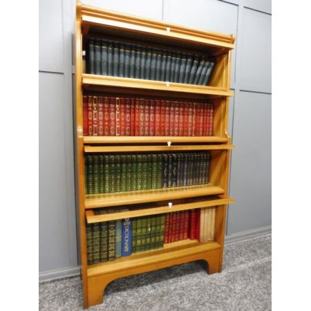 antikes edwardianisches 4 Ebenen Lawyers  Bücherregal