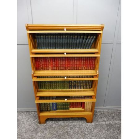 antikes edwardianisches 4 Ebenen Lawyers  Bücherregal