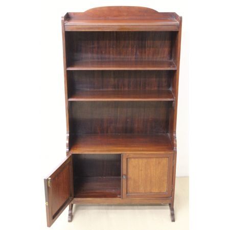 offenes Bücherregal aus Mahagoni