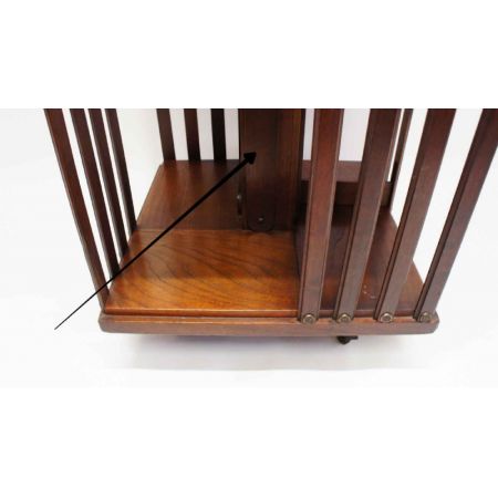 Dreh-Bücherregal antik Walnuss französisch ca. 1900/1910