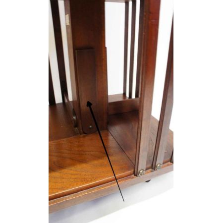 Dreh-Bücherregal antik Walnuss französisch ca. 1900/1910