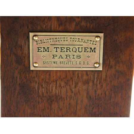 Dreh-Bücherregal antik Walnuss französisch ca. 1900/1910