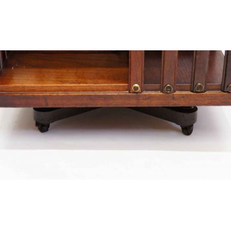 Dreh-Bücherregal antik Walnuss französisch ca. 1900/1910