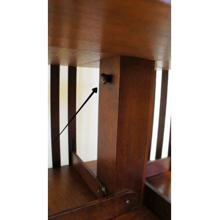 Dreh-Bücherregal antik Walnuss französisch ca. 1900/1910