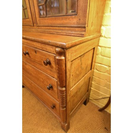 Bücherregal Eiche antik Massivholzschrank 19. Jahrhundert