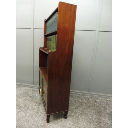 Wasserfall Bücherregal antik Mahaghoni Massivholzschrank, spätes 19. Jahrhundert