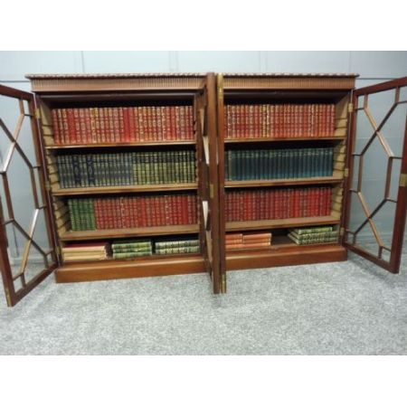 Bücherregal aus edwardianischem Mahagoni original antik , 1910 