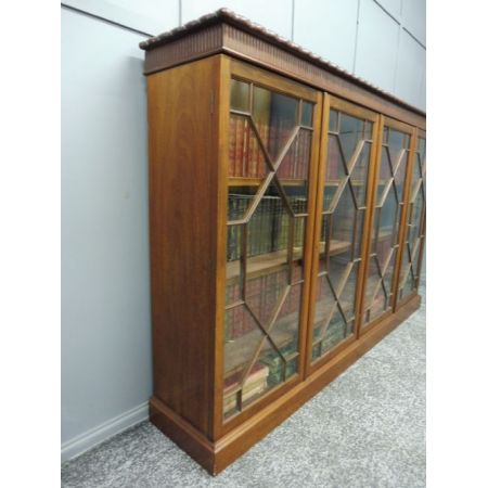 Bücherregal aus edwardianischem Mahagoni original antik , 1910 