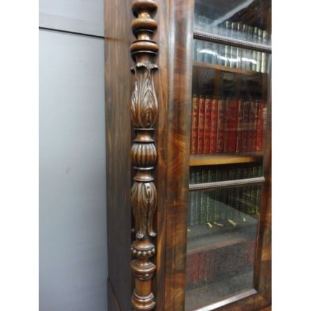 viktorianisches Biedermeier Mahagonibücherregal, antik