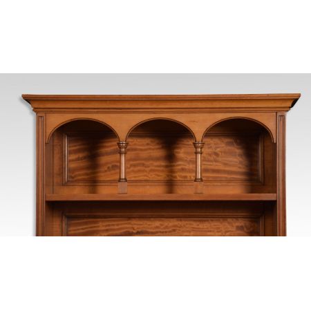 antikes Wandhängebücherregal aus Satinwood, von 1900 