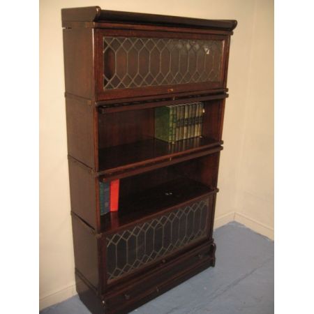 Eichenstapelbücherregal, antikes, Massivholz 