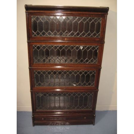 Eichenstapelbücherregal, antikes, Massivholz 