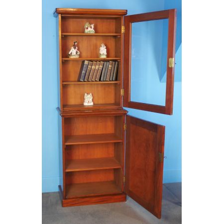 viktorianisches Mahagonibücherregal aus Massivholz, originial antik 