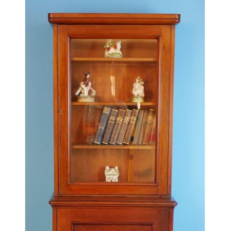 viktorianisches Mahagonibücherregal aus Massivholz, originial antik 