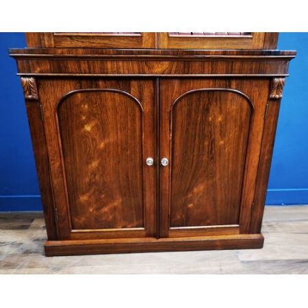 antikes viktorianisches Palisander-Bücherregal um 1850