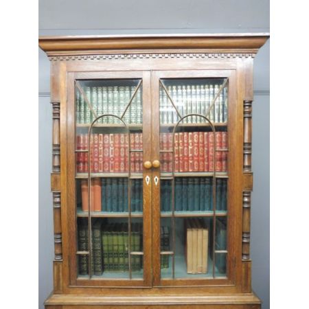 antikes Eichenbücherregal um 1820