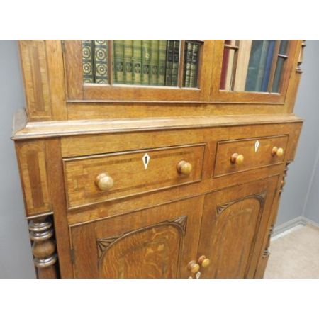 antikes Eichenbücherregal um 1820