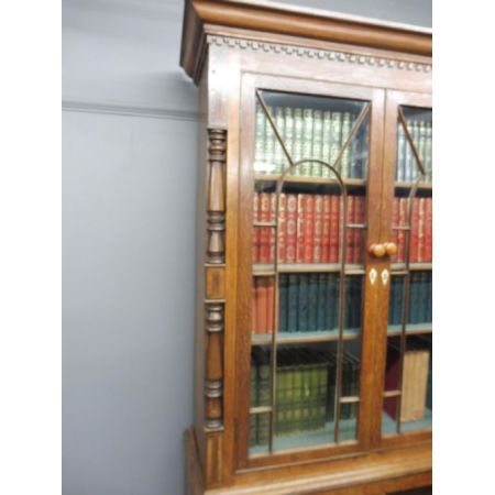 antikes Eichenbücherregal um 1820