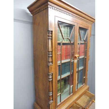 antikes Eichenbücherregal um 1820