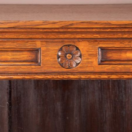 edwardianisches Eichenbücherregal aus Massivholz 