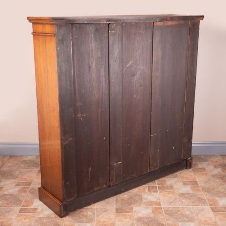 edwardianisches Eichenbücherregal aus Massivholz 