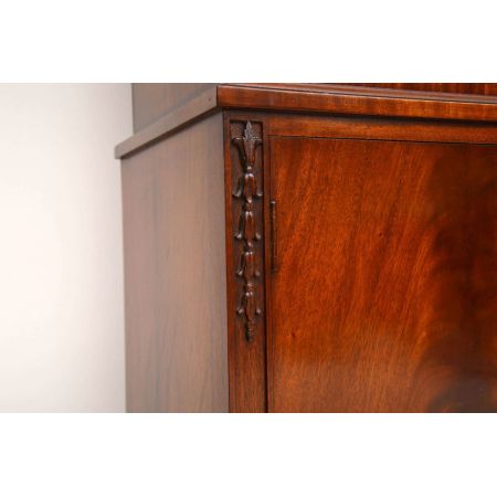 antikes Mahagonibücherregal, glasiert