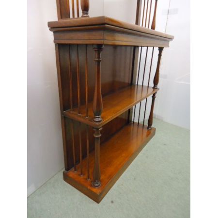 antikes Mahagonibücherregal aus Massivholz